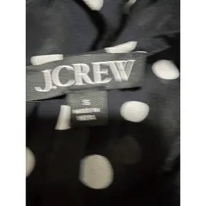 J. Crew Long-Sleeve Chiffon‎ Midi Dress Black Polka Dot Women's Size Small thumbnail 12