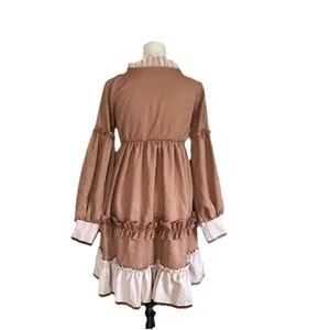 Vintage Princess Lolita A-Line Dress Fairy Balloon Sleeve Pearls Party Costume S thumbnail 2