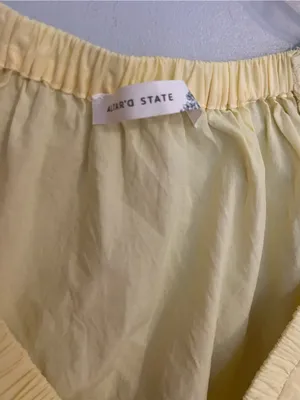 Altar'd State Yellow Ruffle Tie-Front Crop Top thumbnail 4