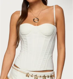 Edikted White Corset Top thumbnail 1