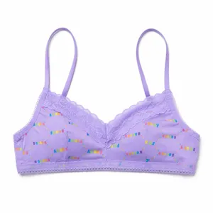 Savage X Fenty Cotton Essentials Lace-Trim Bralette Size M NWT thumbnail 2