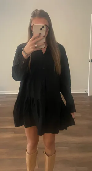 Black fab'rik Dress Mini Ruffle thumbnail 1