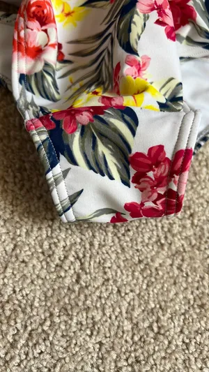 Abercrombie & Fitch Floral Side Tie Bikini Bottom. Size Small thumbnail 7