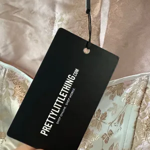 NEW! PrettyLittleThing Pink Satin Oriental Zip Front‎ Corset Crop Top thumbnail 6
