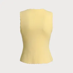Rihoas Yellow Tie-Front Knit Tank Top thumbnail 7