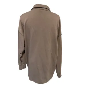 Aerie Brown Quarter Zip Pullover Zip Fleece Shirt. Size Small thumbnail 2