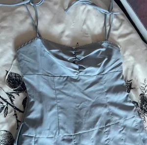 Pretty Little Thing Dusty blue ruched pleated mini dress thumbnail 6
