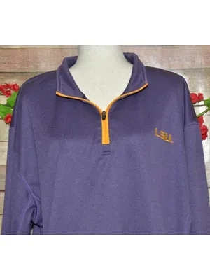 LSU Tigers Knights Apparel Unisex XL Purple 1/4 Zip Pullover Fleece NCAA thumbnail 2