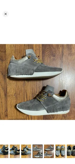 ESSE UT ESSE Suede Fringe Sneakers 8.5 Gray thumbnail 4