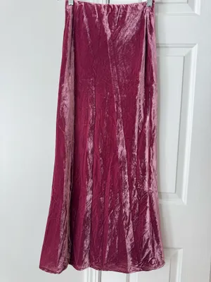 Anthropologie The Tilda Maxi Slip Skirt: Velvet Edition, Size XXS thumbnail 10