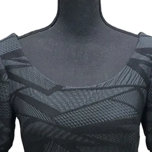 ELENE CASSIS Black Textured Puff Sleeve Fitted Dress 4 Lined‎ Cocktail Evening thumbnail 3