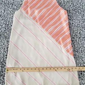 Zara Satin Effect Maxi Dress XS Long Striped Sleeveless Flowy Side Slits Lined thumbnail 13
