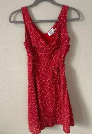 Princess Polly red v neck Nellie dress thumbnail 3