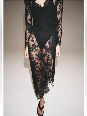 Zara lace long dress. XS-S thumbnail 7