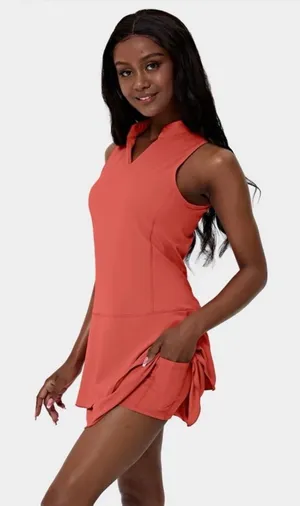 HALARA SoftlyZero 2 Piece Tennis Mini Dress W Pockets Shorts Included Collared thumbnail 1