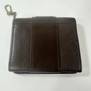 Chloé Wallet Womens One Size Brown Leather Chain C Logo Trifold Wristlet thumbnail 4
