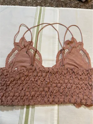 Free People Pink Lace Bralette Size S/P thumbnail 3