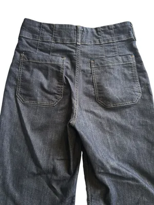 Maeve Colette High-Rise Wide-Leg Cropped Jeans Dark Denim Size 29 thumbnail 13