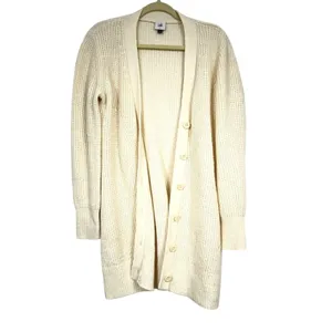 Cabi Cream Chunky Knit Cardigan Sweater Women S Duster Long Line Preppy Academia thumbnail 2
