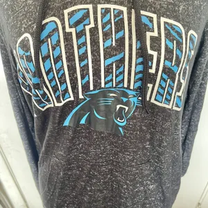 Carolina Panthers Sweatshirt Hoodie Women Sz Small NFL Gameday Charcoal Gray thumbnail 5