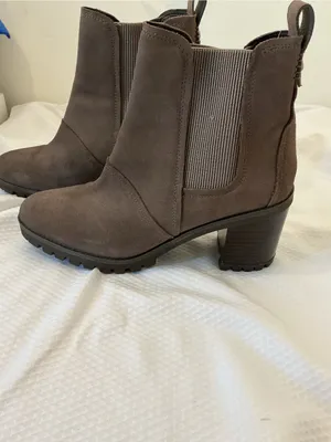 UGG Taupe Suede Chelsea Block Heel Ankle Boots thumbnail 8