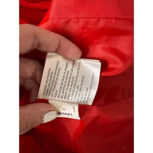 Michael Kors Women Red Puffer Coat Faux Fur Hood Winter Jacket Size thumbnail 2