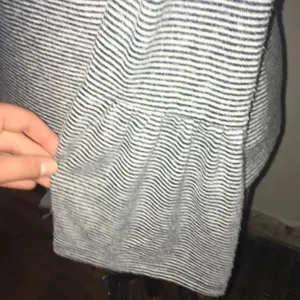 Lucky Brand navy and white thin strip bell sleeve soft S blouse thumbnail 2
