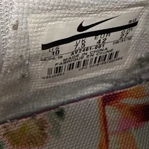 Nike Air Force 1 Jester Gray Floral Print Lace Up Low Top Sneakers Shoes Size 10 thumbnail 6