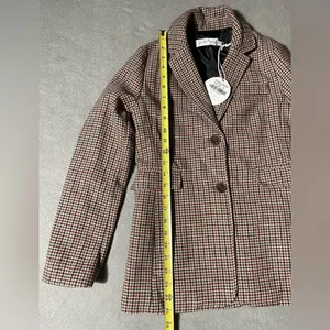 Petal + Pup Brandy Blazer XS Brown Houndstooth Jacket NWT Workwear thumbnail 4