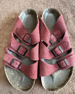 Betula by Birkenstock Women's Triple-Strap Suede Sandals in Wine thumbnail 1