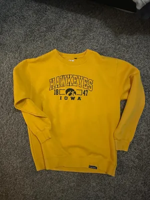 Iowa Hawkeyes Hoodie Yellow Size L thumbnail 1