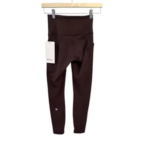NWT Lululemon Wunder Train High-Rise Tight with Pockets 25" size 4 Espresso thumbnail 4