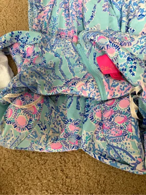 Lilly Pulitzer bohemian preppy ruffle vyra maxi blue long formal dress size 4 thumbnail 10