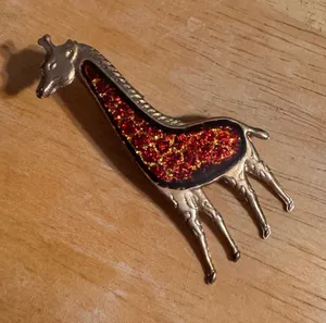 Brush Gold Tone Vintage Giraffe Brooch thumbnail 1