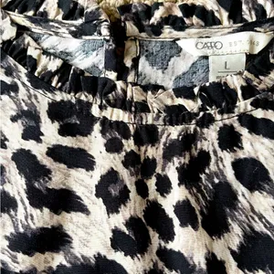 Cato Women’s Top with Peplum in Animal Print thumbnail 11