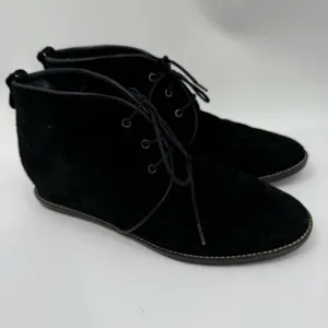 Stuart Weitzman Rove Boots Size 7.5 Black Suede Ankle Lace Up Leather Luxury thumbnail 9