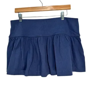 American Eagle Navy Blue Ruffle Skort Womens Large Cotton Jersey Mini Skirt‎ L thumbnail 7