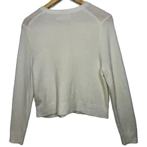 Abercrombie & Fitch Cream Wool Crew Neck Long Sleeve Cardigan Sweater Size XL thumbnail 2
