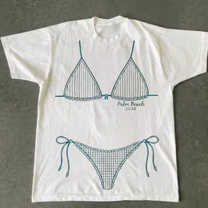 Beach bikini t-shirt, cutte graphic tee  thumbnail 2