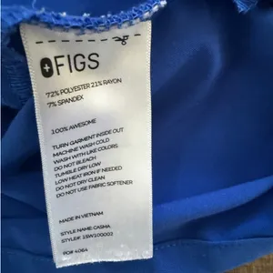Figs Casma Three-Pocket Scrub Blue Top Size 3XL thumbnail 5