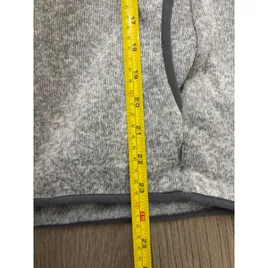 Eddie Bauer Women’s Fleece Pullover Medium Gray Snap Neck Sweater thumbnail 4