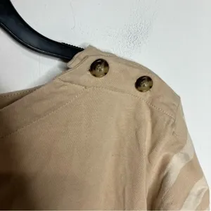 J. Crew tan‎ striped top long sleeve boat neck size XS thumbnail 3