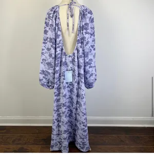 HILL HOUSE‎ Lilac Tonal Floral The Simone Dress NWT Size Large thumbnail 5