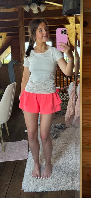 aerie pink shorts thumbnail 1