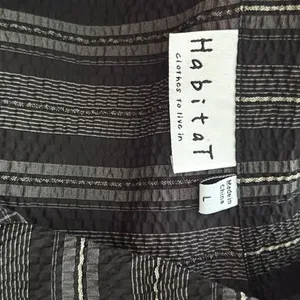 Habitat Black White Chunky Button Plaid Textured Jacket Cardigan Top Size L thumbnail 7