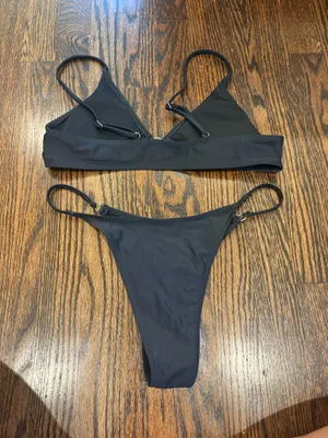 Black Ring Bikini Set Size M thumbnail 2