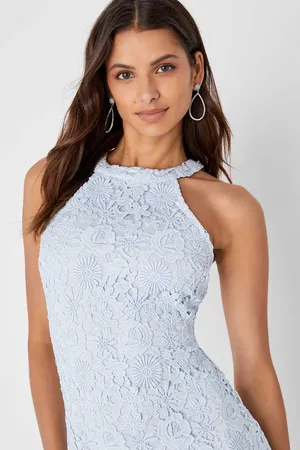 New Lulus Love Poem Light Blue Lace Mini Dress Size Small thumbnail 2
