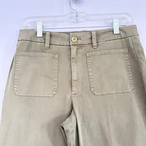 J.Crew Womens Olive Green‎ Wide Leg Utility Patch Pocket Chino Pants Size 28 NWT thumbnail 5