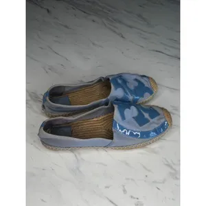 Tory Burch Women Blue Canvas Patent Leather Logo Espadrille Flats Size‎ 10 thumbnail 4