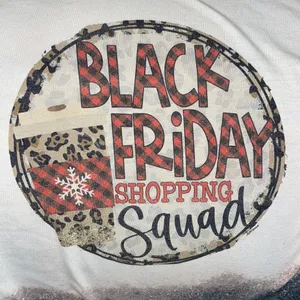 Black Friday squad acid‎ wash women’s extra large T-shirt. CANVAS thumbnail 1